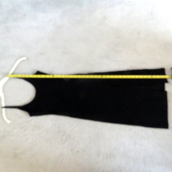 Silence + Noise XS Black Ribbed Sleeveless Scoop Neck Bodycon Midi Dress w/Slit - Picture 7 of 15